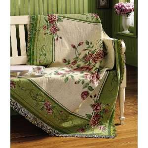   Floral Rose Tapestry Throw Blanket By Collections Etc