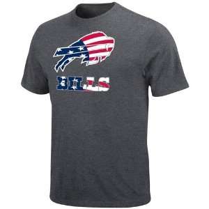   Buffalo Bills Charcoal Stars & Stripes Logo T shirt