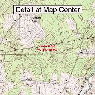  USGS Topographic Quadrangle Map   Skowhegan, Maine (Folded 