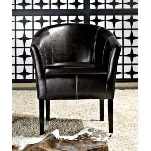 Abbyson Living   Trianna Espresso Bonded Leather Club Chair   LI S168 