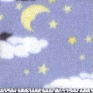  60 Wide Nordic Fleece Night Sky Light Blue Fabric By The 