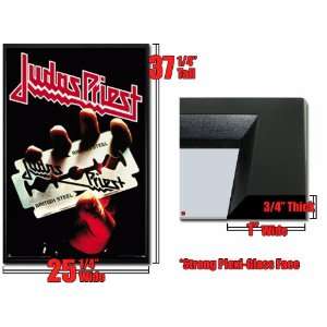   Framed Judas Priest Poster British Steel Rock Fr1582: Home & Kitchen