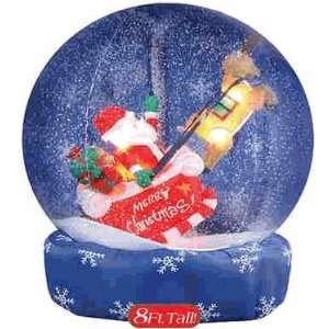  Airblown Inflatable 8 ft. Snow Globe With Santa and Sleigh 