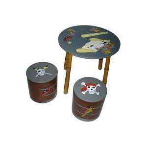  LC Creations Pirates Life Handpainted Round Table with 2 