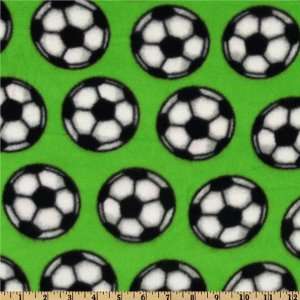   Fleece Soccer Balls Lime Fabric By The Yard: Arts, Crafts & Sewing