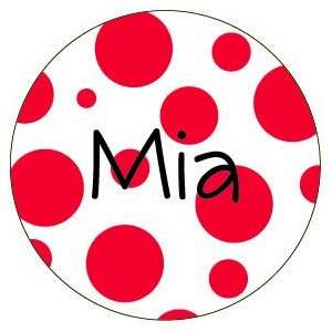 Red Spots Personalized Mirror