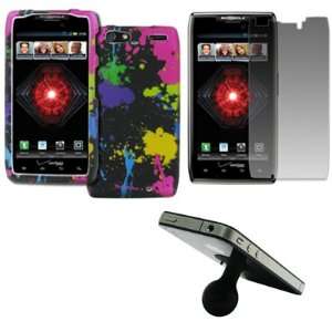   Paint Splatter) + Silicone Suction Cup Stand + Screen Protector