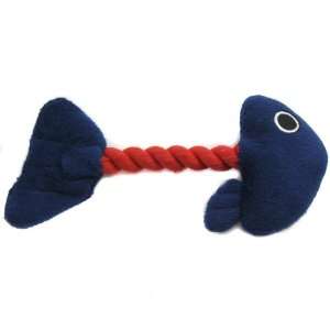   Happy Puppy Plush Dog Toy   Skinny the Fish Rope Dog Toy: Pet Supplies
