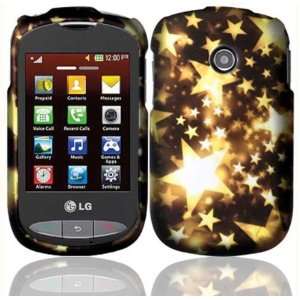  LG Cookie 800G Rubberized Design Cover   Gold Stars Hard 