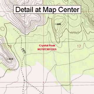   Topographic Quadrangle Map   Crystal Peak, Utah (Folded/Waterproof