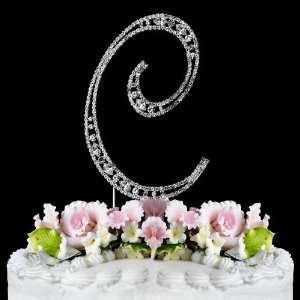   ~ Swarovski Crystal Wedding Cake Topper ~ Letter C 