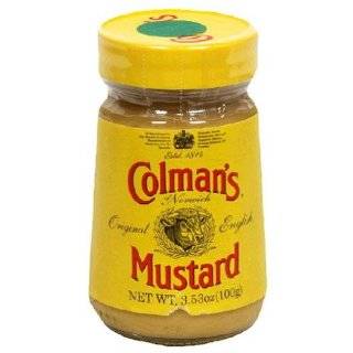 Colmans Prepared Mustard Jar 3.5oz:  Grocery & Gourmet 