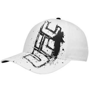 UFC White Big Sideways Logo Flex Hat 