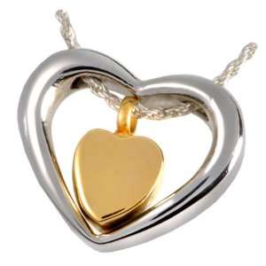    Pet Cremation Jewelry Stainless Steel Heart of Gold: Pet Supplies