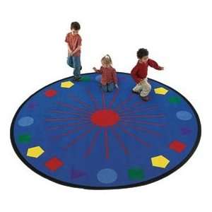  Children Educational Rugs Shapes Galore 6 Ft Round: Home 