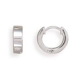   Huggie Earrings for men and women, Round Shape, 1/2 tall: Jewelry
