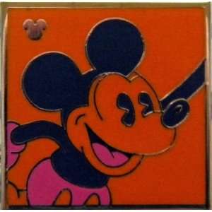   Disney Trading Pin Retro Mickey Mouse Orange Picture 