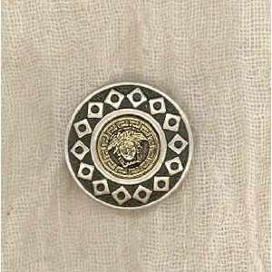  7/8 metal button designer logo By The Each Arts, Crafts 