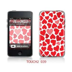 iTouch 2nd Generation Skin Decal Sticker   Small Red 