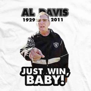 AL DAVIS T Shirt Los Angeles Oakland Raiders RIP Raider Nation Just 