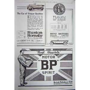  Benz Motors Ruston Car Advertisement 1922 Bp Motor Oil 