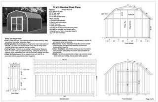 12x16 Barn Storage Shed Plans, Buy It Now Get It Fast!  