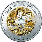 DRAGON Pearl Lunar Year 1 Oz Silver Coin 10$ Fiji 2012  