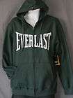 Everlast Hoodie Mens Sizes Dark Green Full Zip Sweatshirt Boxing Sport 
