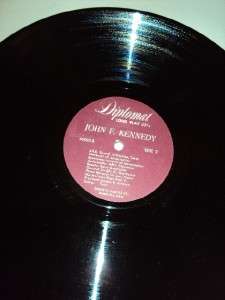   Kennedy Diplomat Record JFK 1963 Memorial Album Vinyl Speeches LP