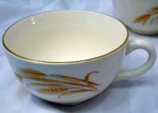 VINTAGE WHEAT PATTERN CHINA PLATES BOWLS SAUCERS COFFEE CUPS  