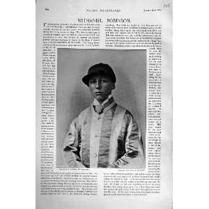    1895 HORSE RACING SPORT PORTRAIT NATHANIEL ROBINSON