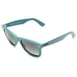 Ray Ban Original Square Sunglasses,Matte Turqoise Frame/Gray Gradient 