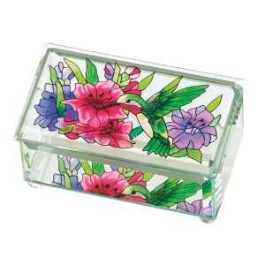  Flowers Glass Trinket Box