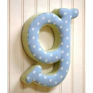  Blue and Green Fabric Wall Letter   g Baby