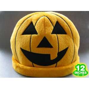  Costume Hat: Halloween Fleece Orange Pumpkin Hat: Toys 