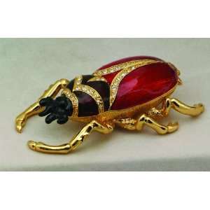  Red bug bejeweled jewelry box: Home & Kitchen