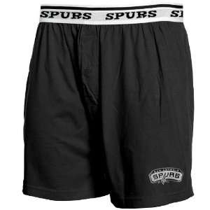  NBA San Antonio Spurs Black Team Logo Boxer Shorts: Sports 