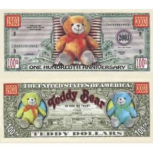   Bills 100th Anniversary Teddy Bear Money Novelty Bill 