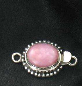 OPAL PINK PERUVIAN LARGE OVAL 14x10mm STERLING CLASP~  