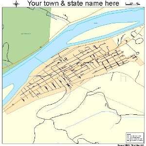  Street & Road Map of Paden City, West Virginia WV 