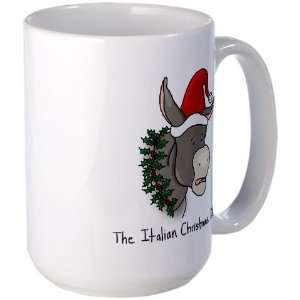  Italian Christmas Donkey   Holiday Large Mug by  
