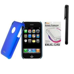  GTMax Blue Chrome Back Cover Case + LCD Screen Protector 