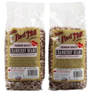 Bobs Red Mill Cranberry Beans   2 pk.  Grocery & Gourmet 