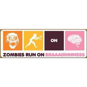  Zombies Run On Brains Zombie Magnet 60072LH: Kitchen 