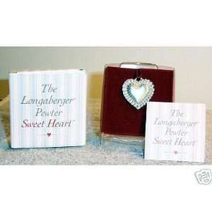  Longaberger 1993 Sweetheart Pewter Heart Basket Tie On 