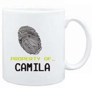 Mug White  Property of _ Camila   Fingerprint  Female Names  