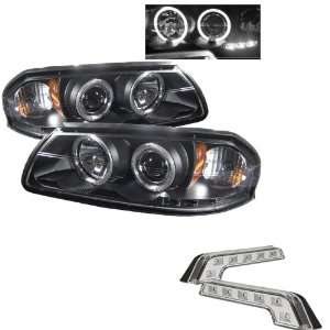 Carpart4u Chevy Impala Halo LED Black Projector Headlights and LED Day 