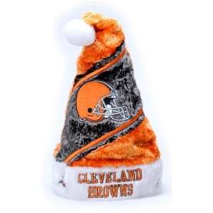   Browns NFL Colorblock Himo Plush Santa Hat: Sports & Outdoors