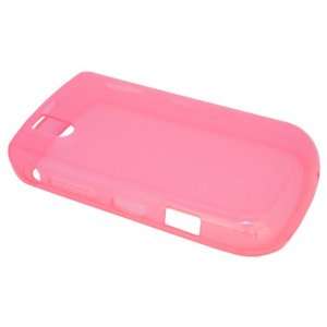 Clear Light Pink Soft Rubberized Plastic Skin Case for Blackberry Tour 