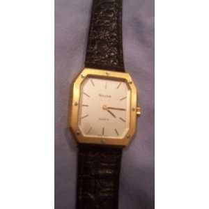  Mens Bulova Accutron 14K Gold Wrist Watch 